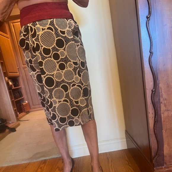 VINTAGE ANNE KLEIN ASIAN-INSPIRE SKIRT AND BLOUSE - Picture 2 of 15